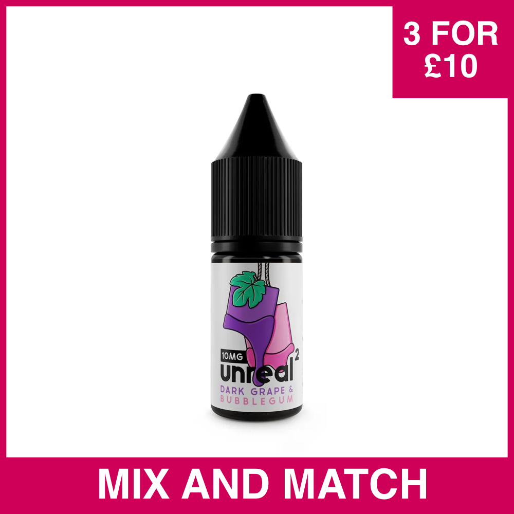 unreal1 dark grape & bubble gum 10mg