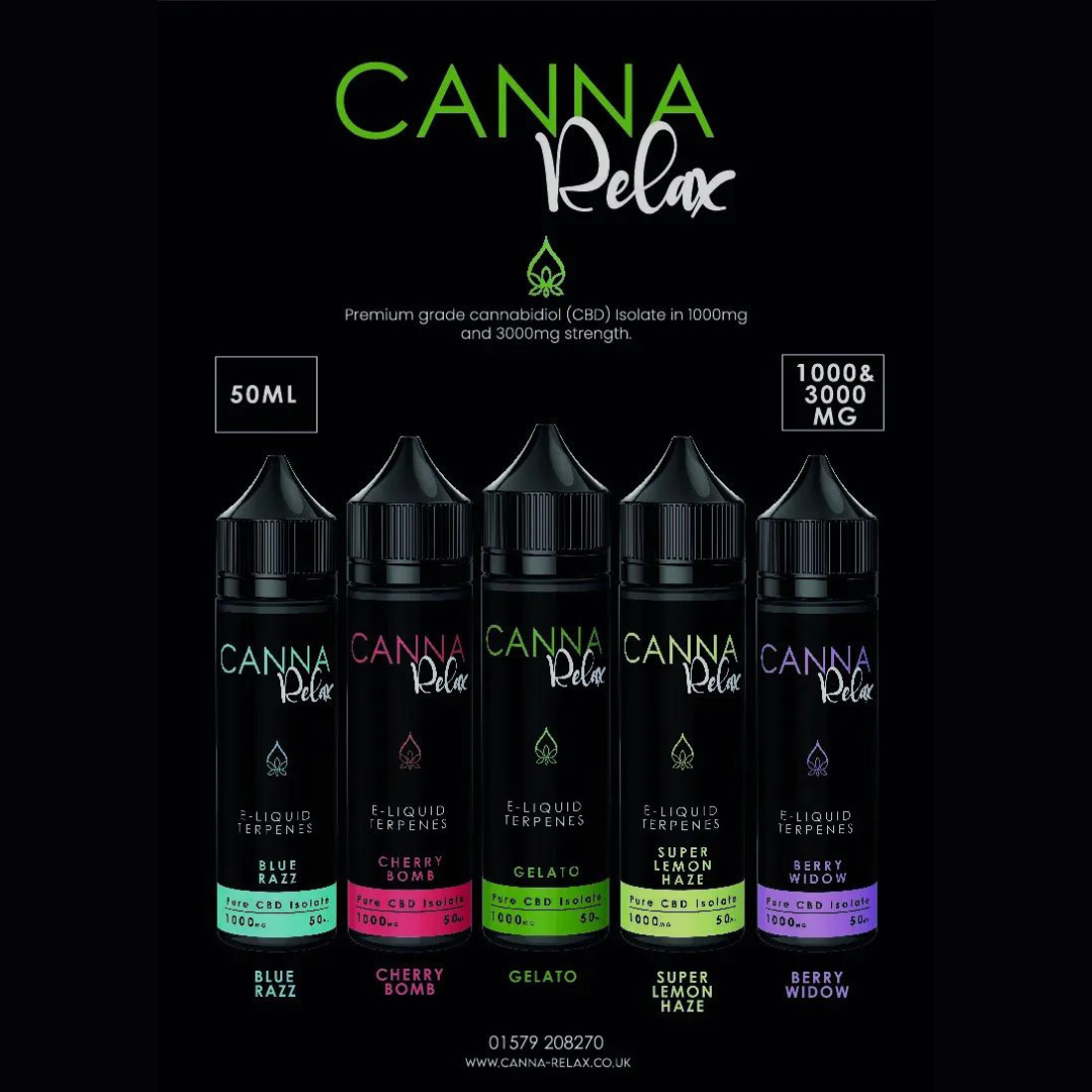 Canna relax 50ml 1000&3000mg range